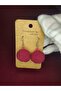 Plush Ball Dangle Earrings – Handmade Lightweight and Modern Design (1 Pair), Burgundy Color