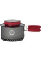 PrimeTech 1.0L Lightweight Camping Cook Pot, Anodized Aluminum Backpacking Cookware with Ceramic Nonstick Frying Pan Lid, Removable Handles & Efficient Heat Transfer Design for Outdoor Cooking