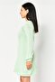 Women Textured Mini Dress, Mint Green - 4