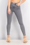 Women Skinny Fit Plain High Waisted Skinny Jeans, Washed Grey
