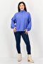 Women High Neck Knitted Sweater, Lavender - 4