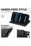 iPhone 17 Pro Case 360 Full Coverage Leather Textured Flip Wallet Stand with Card Holder and Detachable Clip - 2