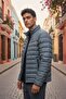 Men's Dark Anthracite Lightweight Puffer Jacket – Water Repellent, Heat Insulating, S Slim Fit Casual Model - 2