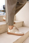 Fi̇ori̇n Women's Beige Leather Suet Gold Dore Garn Paneled Aker - 6