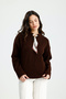Women's Scarf Collar Jazz Sweater - 4