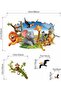 Jungle Animals Wall Decals for Kids - Peel and Stick Monkey Elephant Giraffe Tiger Lion - 4
