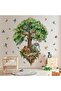 Large Jungle Animal Watercolor Wall Decal for Kids Room - Peel & Stick (Green Tree) - 2