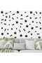 76 Pieces Dog Paw Decal Removable Vinyl Wall Stickers - Black - 6