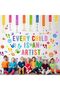 Colorful Inspirational Quotes Wall Decals - Handprint Motivational Stickers for Kids Nursery