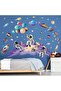 Space Wall Decals, Astronaut Rocket Planet Stickers, Peel and Stick Nursery Decor