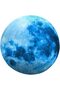 11.8 Inch Glow Moon Wall Sticker Luminous Ceiling Art - Blue