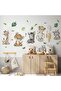 Watercolor Baby Safari Animals Wall Decals Stickers, 60x90 cm - 3