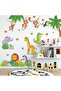 Safari Animal Wall Decals for Kids Room, Jungle Nursery Stickers (39.7x21 in) - 2