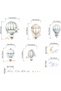 Baby Balloon Wall Stickers for Nursery: Kids Boys Girls Bedroom Wall Decals - Hot Air Balloon Stars - 4