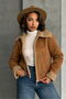 Suede Plush Coat - Tan Brown | |   F1856