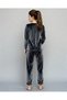 Imported French Velvet Lace V-Neck Women's Long Sleeve Pajama Set - 5