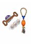 Dog Toy Set – Durable Large Bone + Paw Tennis Ball + Colorful Rope Chew Toy