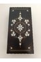 Mother of Pearl Inlaid Filigree Embroidered Handcrafted Medium Size Wooden Backgammon - Dark Color (20X40 cm)