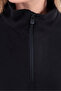 Women's Black Half Zipper Fleece Sweat - 6