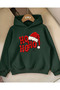 سترة سميكة بثلاثة خيوط بتصميم Ho Ho Ho لعيد الميلاد