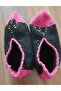 Women's Orlon Wool Yarn Handmade Knitted Patterned House Slippers Booties
