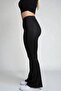 Women's High Waist Spanish Flare Leggings |   Ribbed, Winter and Stretchy Fabric