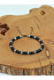 Certified Black Agate and Hematite Natural Stone Men's Bracelet - Evil Eye & Stress & Concentration & Strength - 2
