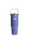 Iceflow Flip Straw Tumbler Thermos Cup with Straw, Dark Blue (Lupine), 0.89 Liter