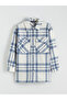 Lcw Modest Blue Plaid Oversized Women's Melton Shirt Jacket - 5