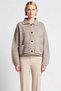 Women's Oversized Mold Polo Neck Low Arm Long Sleeve Boucle Knitwear Cardigan Comfortable and Stylish Look - 5