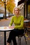 Women's Buttoned Crew Neck Long Sleeve Thin Textured Soft Regular Fit Casual Knitwear Cardigan - 3