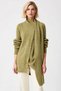 Women's Asymmetrical Buttoned Scarf Collar Thessaloniki Knitwear Cardigan Winter Season Daily Elegance and Comfort - 5