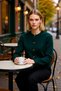 Women's Basic Jacket Look Corded Fabric Knitwear Cardigan Cropped Cut Long Sleeve Crew Neck Casual Chic - 3