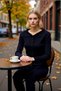 Women's Turn-Down Collar Corded Fabric Knitwear Cardigan Long Sleeve Crop Cut Casual and Stylish Must-Have of Combinations - 3