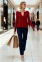 Women's Premium Yarn Fitted Bodycon Knitwear Cardigan Long Sleeve Buttoned Stylish Casual Style Matching - 4