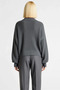 Women's Anthracite Bomber Collar Zippered Knitwear Cardigan Functional Durable Quality Comfortable Stylish - 6