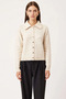 Women's Casual Special Lace Detail Polo Neck Long Sleeve Knitwear Cardigan Relaxed Fit Comfortable Touch - 5
