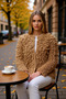 Women's Stylish and Comfortable Fuzzy Textured Knit Detailed Long Sleeve Relaxed Fit Casual Knitwear Cardigan Sport - 3