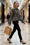 Women's Leopard Print Polo Neck Knitwear Cardigan Design That Offers Both Casual Style and Comfort Comfortable - 4