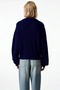 Women's Anthracite Bomber Collar Zippered Knitwear Cardigan Functional Durable Quality Comfortable Stylish - 6