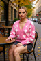 Young Women's Soft Textured Heart Pattern Pearl Detailed Knitwear Cardigan Offers Modern Elegance and Comfort - 3