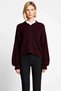Women's Anthracite Bomber Collar Zippered Knitwear Cardigan Functional Durable Quality Comfortable Stylish - 5