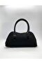 Black Women's Suede Bag, Daily Use Hand and Shoulder Bag - 4