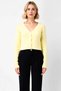 Women's Crop Button Detailed Soft Textured V-Neck Wool Knitwear Cardigan Casual - 5