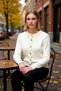 Women's Mercerized Look Special Yarn Textured Hair Knit Detailed Buttoned Long Sleeve Knitwear Cardigan Jacket - 3