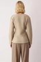 Women's Double-Breasted Tie Detail Corded Fabric Knitwear Blouse Casual and Suitable for Business Life Long Sleeve Top Clothing - 6