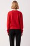 Women's Soft Textured Heart Pattern Embroidered Knit Cardigan Casual Elegance and Offering Design - 6