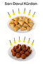 50 Pack Yellow Drum Toothpicks 12 cm – Decorative Toothpicks for Party, Presentation, Canape, Cocktail and Cheese Plate - 6