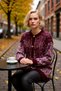 Women's Furry Textured Long Sleeve Crew Neck Button Front Regular Fit Knitwear Cardigan Quality - 3