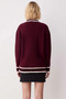 Women's Wide Fit V-Neck Low Armhole Color Block Long Knitwear Combines Cardigan and Comfort Stylish - 6